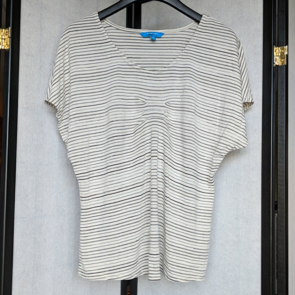 NWOT Derek Lam Soft Striped Short Sleeve Top